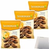 usy Bundle für Seeberger Aprikosen ungeschwefelt 3er Pack (3x125g Packung) + usy Block