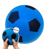 alldoro 63105 Schaumstoffball Blau, Ø 20 cm, weicher Softball, Fußball für Kinder ab 0, leise & leicht, für Indoor & Outdoor