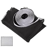 OHPHCALL Moskitonetz Fenster Selbstklebend 100x120cm Fliegengitter Netzvorhang Schwarz für Schiebefenster und Wohnfenster mit Abnehmbarem Waschbarem Insektenschutz