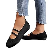 Ballet Flats, Ballerinas Damen Elegant Barfuss Sommerschuhe Balerinaschuhe Flache Riemchen Ballerina Schuhe Sneaker Sportlich Super Weiche Und Bequeme Damenschuhe, Schwarz, 38