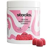 STACKS Kreatin Gummies - Made in EU, 3000 mg Creatin Monohydrat pro Portion, Gummibärchen mit leckerem Geschmack, Creatine Monohydrate, vegan & zuckerfrei, für Frauen & Männer