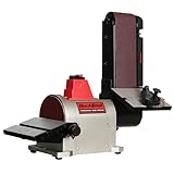 BUCKTOOL 500W Band-Tellerschleifer mit Zubehör | Bandschleifmaschine mit Schleifbandgeschw. 552 m/min, Schleifteller Drehzahl 2980 min-1