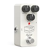POGOLAB Kompressor Pedal Gitarre, Kompressor-Gitarrenpedal mit Sustain-Attack-Pegelreglern, Analoge Compressor Gitarreneffektpedal,Stompbox für Blues, Rock und Pop, True Bypass, Gehäuse aus Legierung