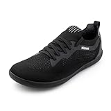 Hitmars Barfußschuhe Herren Damen Barfussschuhe Zehenschuhe Barfuss Schuhe Unisex Fitnessschuhe Traillaufschuhe Trail Running Wanderschuhe Laufschuhe Schwarz 3 Größe 43