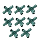 Happyyami Gartenstützen Verbindungsstücke DIY Untere Halterungen Für 16mm Pflanzstäbe Dunkelgrün Ideale Teile Für Garten Balkon Und Rankhilfe