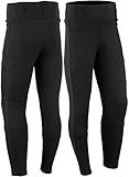 Bikers Gear Australia Damen Motorrad-Leggings mit Kevlar gefüttert, mit abnehmbarer CE-Protektoren, Schwarz, 18