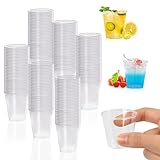 Votoko 200 Stk Schnapsgläser Plastik, 3cl/30ml Shotgläser Plastik Stamperl Wiederverwendbarer, Schnapsbecher Plastikbecher Transparent Shot Becher, Trinkbecher für Partys Geburtstage Verkostung