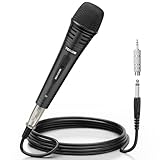 TONOR Dynamischer Mikrofon mit 16ft/5m XLR Kabel, 6,35mm Klinke Handmikrofon Microphone kompatibel mit Karaoke Maschine, Mikro mic für DVD/KTV Audio