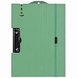 2025 A4-Klemmbrett – 360 Grad faltbare hängende Klemmbretter 8,5 x 11 mit Stifthalter und Gurt, Aktendeckelordner, Klemmbretter mit Aufbewahrung für 100 Blatt Papier, horizontaler Clip, 1 Packung