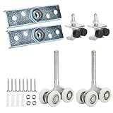 Glas Schiebetür Rollen Set, Duschtür Laufrad 25mm Durchmesser, 2 Stück - Doppelräder Für Leichtgängiges Gleiten, Hochwertige Nylon und Eisen, Ideal Für Duschtüren und Glasvitrine