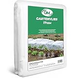 GroundMaster Gartenvlies Wasserdurchlässig 1,5 x 20 M / 17GSM - Pflanzen Frostschutz Vlies für Hochbeet & Pflanzen - Atmungsaktives & UV-Beständiges Pflanzenschutznetz - Pflanzenvlies Winterschutz