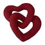Colcolo Herzförmiges Kissen, niedliches, leichtes, dekoratives Plüschkissen in für Schlafzimmer, Sessel, Wohnzimmer