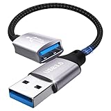 lalasis USB 3.0 Verlängerung,0.2M Kabel 5Gbps verlängerungskabel USB A auf A Verlängerung kabel für USB-Stick,Kartenleser,Tastatur,Drucker,Scanner,Kamera,Maus,Headset,U S B-Hub,Drucker,Webcam,PS5/4