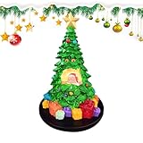 Imtrub Tisch-Weihnachtsbaum, beleuchteter Weihnachtsbaum, Weihnachtsmann, Innendekoration, für Schlafzimmer, Esszimmer, Küche, Kaminregal