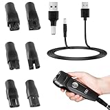 Riisoyu 5V USB Netzkabel Kabel Rasierer Ladegerät, 7 Stecker Multifunktions USB Adapter Set 5.5mm Rasierer Ladegerät Netzkabel für alle Arten von elektrischen Haarschneidern, Rasierern, Pflegegeräten