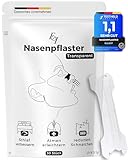 Ellicit® Nasenpflaster Transparent, 30er Pack Premium Nasenstrips, gegen Schnarchen, Extra Halt für bessere Schlafqualität, besser Atmen bei verstopfter Nase, Nasal Strips [für jede Nase]