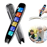 YWNYT Scan Übersetzer Stift, 3,7 Zoll Touchscreen Intelligenter Lesestift für 142 Sprachen, Sprachübersetzer-Gerät, Echtzeit-Scan-Lesestift für Legasthenie, Studenten, Reisende