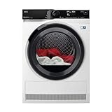 AEG Wärmepumpentrockner 8 kg, Serie 9000: AbsoluteCarePlus Daunentrocknung, Punktgenaue Trockenergebnisse mit 3D-Scan Restfeuchteermittlung, Energiekl. C, Trommelbeleuchtung, TR9M75680