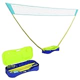 SPORTNOW 2 in 1 Badminton Set, Badmintonnetz mit Ständer, Volleyballnetz, verstellbar, mit Tragetasche, für Indoor, Outdoor