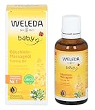 WELEDA Bio Baby Bäuchlein Massageöl, Naturkosmetik Massage Öl gegen Bauchschmerzen und Krämpfe von Babys und Kleinkindern, Pflegeöl zur Verdauungsförderung (1 x 50 ml)