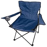Anglersessel Campingstuhl Faltstuhl Anglerstuhl Regiestuhl mit Getränkehalter und Tasche, Farben Anglerstühle:Blau