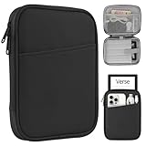 HoYiXi Universal Sleeve Hülle für 7-8 Zoll ablette Fire HD 8/Fire HD 8 Plus Compatible iPad Mini (6th Gen) 8.3' 2021, iPad Mini 5/4/3/2/1, Tab A8, 7'-8' Android Tablet Sleeve Case -Schwarz