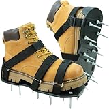 Rasenlüfter Schuhe, Nagelschuhe mit Klettverschluss Aerifizierer für Rasen mit Kostenlose Installation, Vertikutierer Rasenbelüfter Aerifizierer Gartenschuhe, Der ideale Rasenbelüfter für Hof Garten