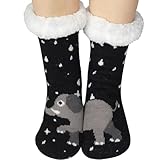 Kuschelsocken Damen 39-42, Thermosocken Hüttensocken Wintersocken für Damen Haussocken Warme Flauschige Socken Bettsocken Damen Stoppersocken Antirutschsocken Mädchen
