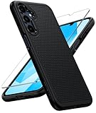 FNTCASE für Samsung Galaxy A26-5G Hülle: Dual Layer Schutzhülle Handyhülle Robuste Stoßfest mit rutschfeste Strukturierte Rückseite - Militärischer Schutz Bumper Tough Stoßfest Case (Schwarz)