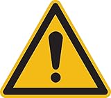 Dreifke® Warnschild, Allgemeines Warnzeichen, W001 | Alu geprägt | 400x0 mm | ASR A1.3 (DIN EN ISO 7010)