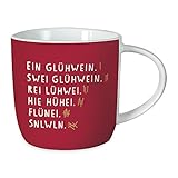 Grafik-Werkstatt Kaffeetasse mit Spruch 300 ml | Porzellan-Tasse Weihnachten | Glüchwein, 61752, Rot