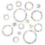 Giantree 32 Stück Prisma Fensteraufkleber für Vogelschläge, Suncatcher Sticker, Halloween- und Weihnachtsfensterdekorationen Rund Prismen Fensteraufkleber PVC Fensteraufklebe für Glasscheiben Deko