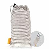 wortek Universal Handytasche Nylon Mesh 18x5 x 9cm Handy Tasche Handysocke für gängige Smartphone bis 6,5 Zoll – Handy Zubehör Mesh Beutel Kopfhörer Tasche Smartphone Tasche grau