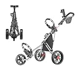 Caddytek Unisex-Erwachsene CaddyLite 11.5 V3-Silber Golf Push Cart, 53.5 x 27 x 45