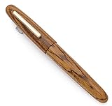 JINHAO 9056 Füllfederhalter aus Naturholz Handgefertigter Tintenstift (Tiger Wood, Mittlere Feder 0,7mm)