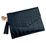 Naunna Faltbare Damengeldbörse im lässigen und formellen Stil mit Krokodilmuster, elegante Geldbörse aus PU-Leder, kompakt und funktional, ideal für den täglichen Gebrauch, Arbeit und als Geschenk,