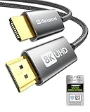 Silkland 8K HDMI 2.1 Kabel 1m, Zertifiziertes HDMI®eARC Kabel für Soundbar 48Gbps, PS5 HDMI Kabel 4K@120Hz, 2K@240Hz/144Hz, 8K@60Hz, Dynamic HDR, Dolby Atmos, HDCP 2.2/2.3 für Fire TV, HDTV, Laptop