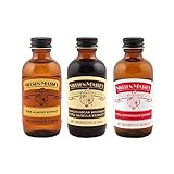 Nielsen-Massey Backaromen Set, je 59 ml - Reiner Vanille-Extrakt, Mandelextrakt, Pfefferminzextrakt - Premium Qualität für Backen und Kochen