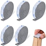 OIXEYA Filzgleiter Selbstklebend, 5 Rollen Selbstklebendes Filz für Möbel Schneiden Sie Jede Form, Stark Klebendes Gleitmatten Band, für Stühle, Bodenschutz, 100cm x 2cm
