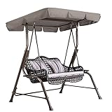 Ersatzdach Hollywoodschaukel Dach, Ersatzdach Hollywoodschaukel 3 Sitzer, überdachung Für Eine Gartenschaukel Sonnendach, für Garten-Schaukel Dachplane Ersatzdach