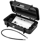 Tragbarer Tresor,[Wasserdicht] 4 Stellig Zahlencode Sicherheitsbox Outdoor Sicherheitssafe mit 6MM Dicker Abnehmbarem Drahtseil, Sichert Wertsachen auf Reisen, am Strand, beim Camping, im Büro, Autos