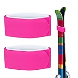 TIXIPEM Ski-Befestigungsgurte [2 Stück] – Wintersport-Zubehör, Tragegurt mit Schutzpolster, Verwendung zum Tragen von Ski-Boards und Stangen, [Rose Red] verstellbares Klettband