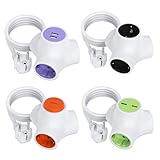 Mehrfachsteckdose mit Überspannungsschutz, Schalter, 2 USB A, Steckdosenleiste 3 Fach und 4 Fach, Verlängerungskabel 1,5M, 16A/3680W, 4 Packs