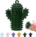 KOVSGQ Sensorik Spielzeug für Erwachsene Kaktus Fidget Toys Schlüsselanhänger Sensorisches Spielzeug Adhs Spielzeugs Spiky Grippie Stim Keychain Pain Fidget Toys für Stressabbau und Fokus (Grün)