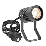 ledscom.de Gartenstrahler SHINGA für außen, IP65, Stecker, anthrazit, 1x GU10 max. 15W