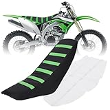 JFG RACING Motorrad Sitzbezug,Universal Motorrad Rutschfester Sitzbezug für SXF EXC EXC XC SX CR CRF WR WRF RMZ YZF KLX Dirt Pit Bike Motorcross Enduro Off-Road Motorrad-Grün