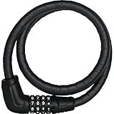 ABUS Panzerkabelschloss Steel-O-Flex Tresorflex 6615C - Zahlenschloss aus Stahlkabel mit Panzer aus Stahlhülsen Sicherheitslevel 5-120 cm, Schwarz