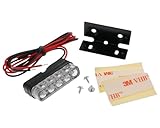 2EXTREME Led Mini Einbau Rücklicht schwarz mit transparenten Glas, 39x11x24mm Stripe E-geprüft Motorrad, Roller, Schaltmopeds, Motorräder, Quads, ATVs und Customumbauten