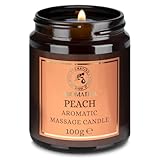 Massagekerze Pfirsich 100g - Sojawachs Kerze - Massage Kerze Duftkerze mit Kokosöl & Mandelöl - mit Fruchtiges Aroma