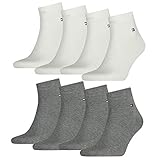 Tommy Hilfiger unisex Quarter Socken Farbkombinationen 4er Pack- Gr. 39-42, 2x Weiß 2x Grau